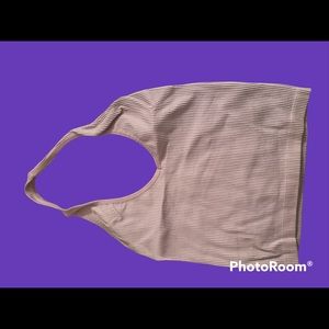 RIBBED BODY CON LAVENDER/PURPLE HALTER TOP